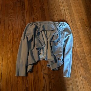 SHEIN Light Blue Ruffle Jacket